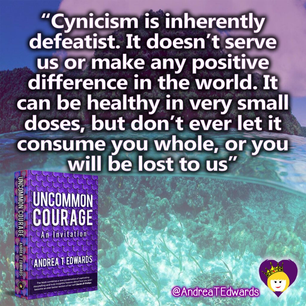 Uncommon Courage, cynicism delivers no value 